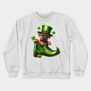 Staffordshire Bull Terrier Dog Shoes For Patricks Day Crewneck Sweatshirt